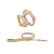 Load image into Gallery viewer, Arkika-Cat-Harness-and-Leash-travel-cat-harness-luxury-cat-harness-softcat-harness-plaid-japan-BLUE-pink