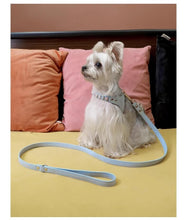 Load image into Gallery viewer,    Arkika_Rhinestone_dog_harness_sky_blue_diamond_Dog_Harness_bling_leather_dog_harness_for_small_dog_and_cat