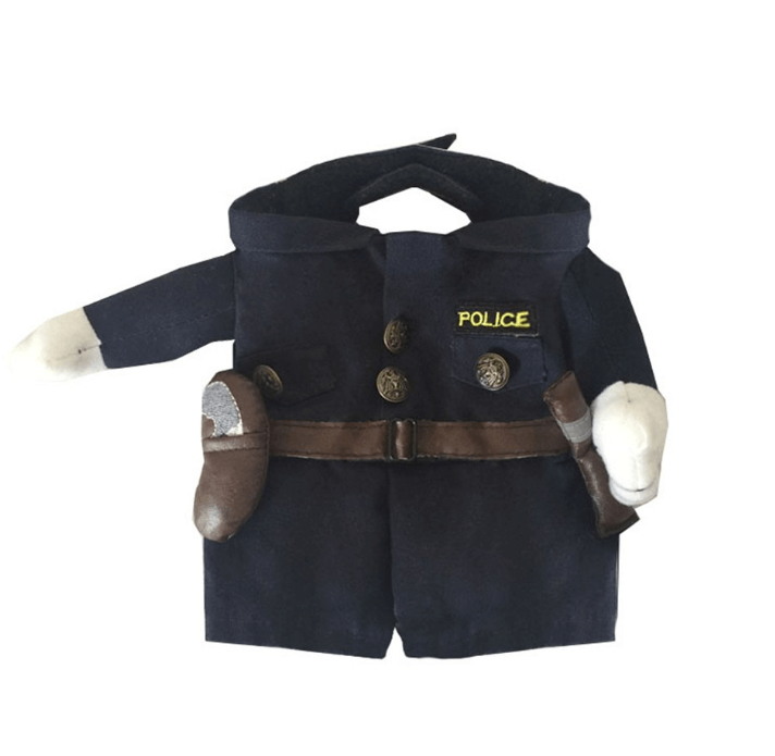 Puppy Dog Cat Halloween Clothes Police Officer Uniform Holiday