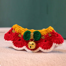 Load image into Gallery viewer, Christmas-cat-Collar-Bell-elf-hand-made-collar