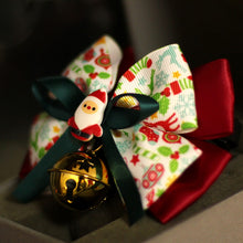 Load image into Gallery viewer, Christmas-Santa-Claus-Bow-Pet-Collar-Bell