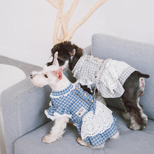 Load image into Gallery viewer, Dog-plaid-dress-dog-Lattice-dress-dog-maid dress