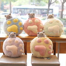 Load image into Gallery viewer, Macaroon Cat Paw Pillow Blanket Combo