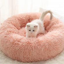 Load image into Gallery viewer, marshmallow cat bed round plush bed peach pink