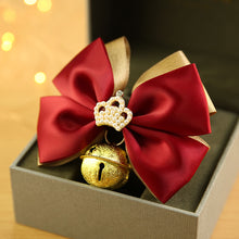 Load image into Gallery viewer, Christmas-Crown-Bow-dog-Collar-Bell