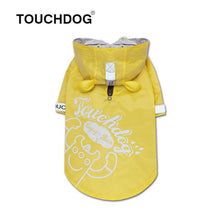 Load image into Gallery viewer, Touchdog-dog-raincoat-Dog-raincoat-with-hood-dog-rain-jacket-small-dog-raincoat-small-dog-raincoat yellow