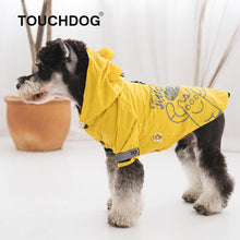 Load image into Gallery viewer, Touchdog-dog-raincoat-Dog-raincoat-with-hood-dog-rain-jacket-small-dog-raincoat-small-dog-raincoat yellow