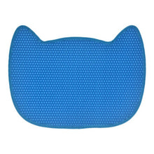 Load image into Gallery viewer, cat face cute cat litter mat blue