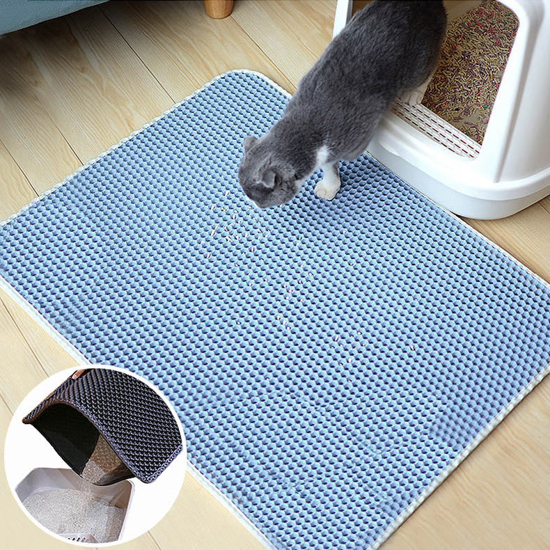 Cat Litter Mat 45*30cm Pet Cat Litter Box Litter Trapping Mat