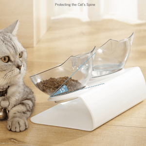 Anti-vomiting-cat-bowl-Posture cat bowl-orthopedic-cat-bowl-raised-cat-bowl-elevated-cat-feeder-cat-bowls-with-stand