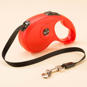 retractable dog leash red