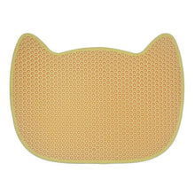 Load image into Gallery viewer, cat face cute cat litter mat yellow