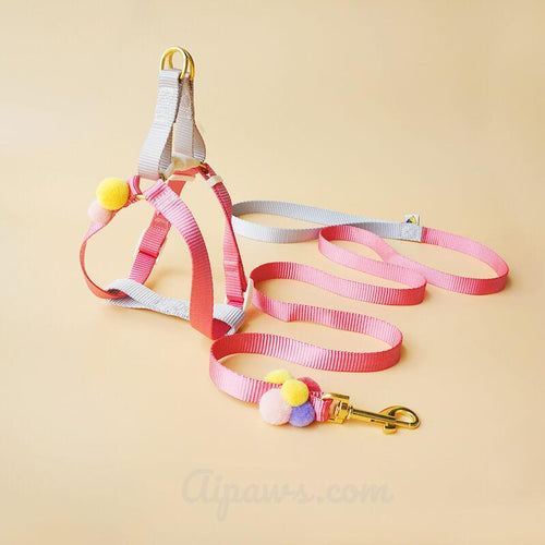 Aipaws-Candy-dog-harness-dog-harness-for-small-dogs-soft-dog-harness-and-leash-pink