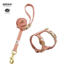 Load image into Gallery viewer, Arkika-Cat-Harness-and-Leash-travel-cat-harness-luxury-cat-harness-soft cat-harness-plaid-japan-RED