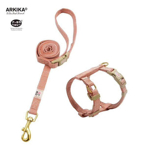 Arkika-Cat-Harness-and-Leash-travel-cat-harness-luxury-cat-harness-soft cat-harness-plaid-japan-RED