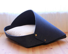 Load image into Gallery viewer, cat igloo bed Navy