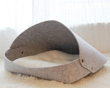 Load image into Gallery viewer, cat igloo bed gray