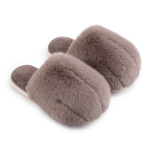 Load image into Gallery viewer, Floofy-Paw-Slippers-fluffy-cat-paw-slippers-animal-brown-Fluffy-indoor-slippers-for-woman-and-man-Faux-fur-slippers-Winter-House-Shoes-Fuzzy-Slippers-Furry-Slippers-Plush-Lining