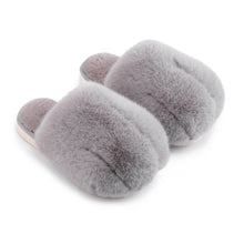 Load image into Gallery viewer, Floofy-Paw-Slippers-fluffy-cat-paw-slippers-animal-gray-Fluffy-indoor-slippers-for-woman-and-man-Faux-fur-slippers-Winter-House-Shoes-Fuzzy-Slippers-Furry-Slippers-Plush-Lining