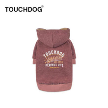 Load image into Gallery viewer, Touchdog-dog-hoodie-french-bulldog-hoodies-dog-sweatshirts-dog-hoodie-dog-coat-with-hood dark red
