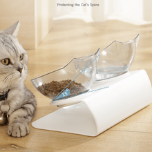 Load image into Gallery viewer, Anti-vomiting-cat-bowl-Posture cat bowl-orthopedic-cat-bowl-raised-cat-bowl-elevated-cat-feeder-cat-bowls-with-stand