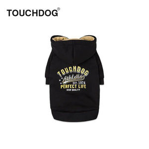 Touchdog-dog-hoodie-french-bulldog-hoodies-dog-sweatshirts-dog-hoodie-dog-coat-with-hood black