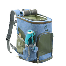 Load image into Gallery viewer, Cat Carrier Backpack blue medium