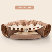 Load image into Gallery viewer, cat tunnel bed brown 