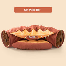 Load image into Gallery viewer, cat tunnel bed pizza red