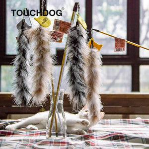 feather cat toy cat feather wand feather stick cat toy feather tail cat toy