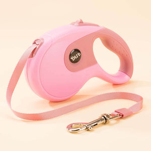 retractable dog leash pink