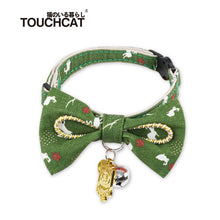 Load image into Gallery viewer, Cat-bow-tie-collar-cat-bow-tie-kitten-bow-tie-collar green