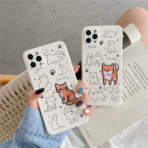 iPhone Case Embroidered Shiba dog
