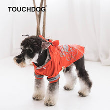 Load image into Gallery viewer, Touchdog-dog-raincoat-Dog-raincoat-with-hood-dog-rain-jacket-small-dog-raincoat-small-dog-raincoat -red